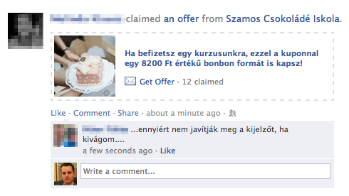 Facebook Offer, Szamos Csokoládé