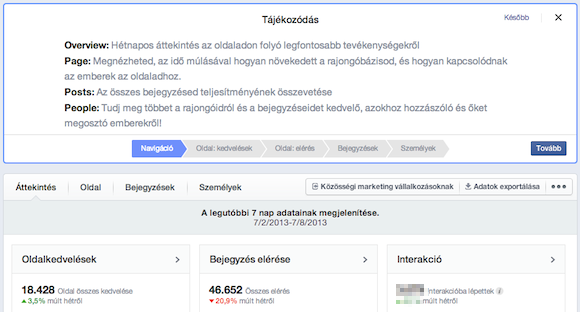 A Facebook oldal új statisztikai rendszerének megismerését magyar nyelvű tájékoztató segíti