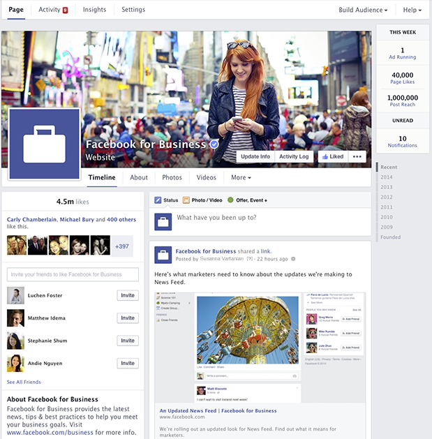 A Facebook oldalak új megjelenése is egy oszlopos lesz.