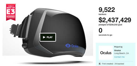 Egy igazán sikeres Kickstarter projektként kezdte az Oculus Rift