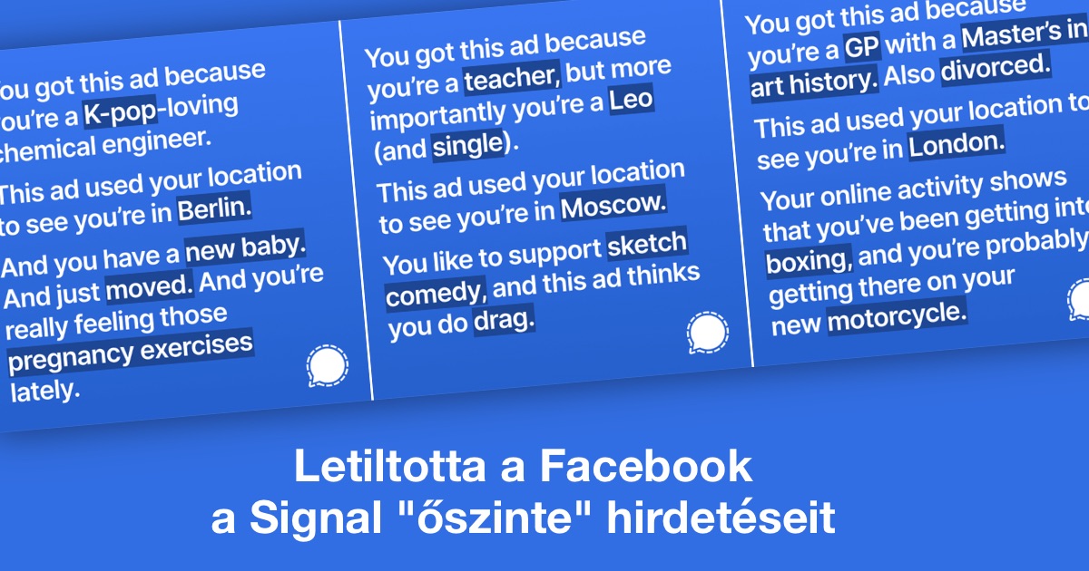 Instagram hirdetésekkel provokált a Signal, letiltotta a Facebook