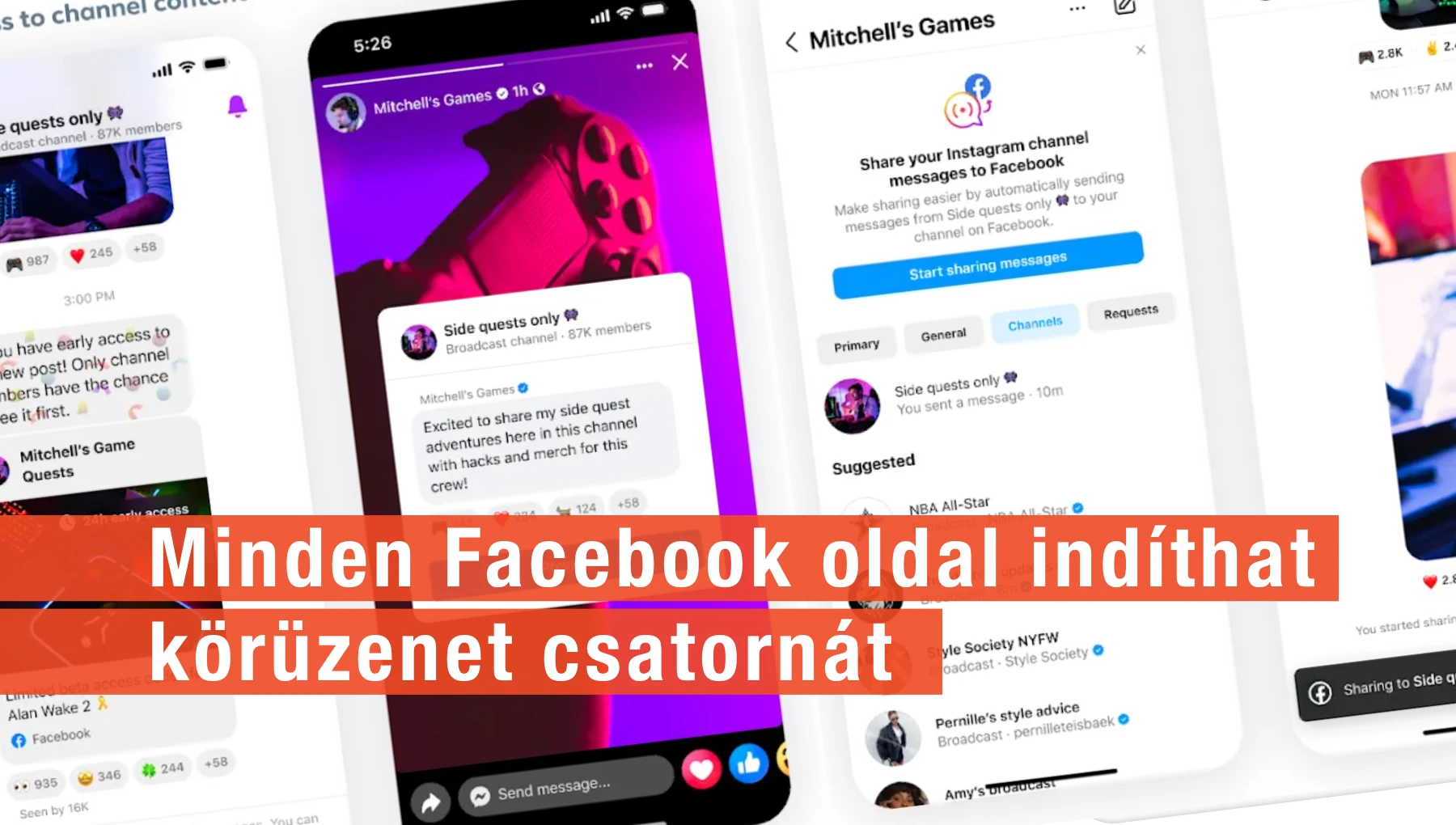 Minden Facebook oldal indíthat Körüzenet csatornát!