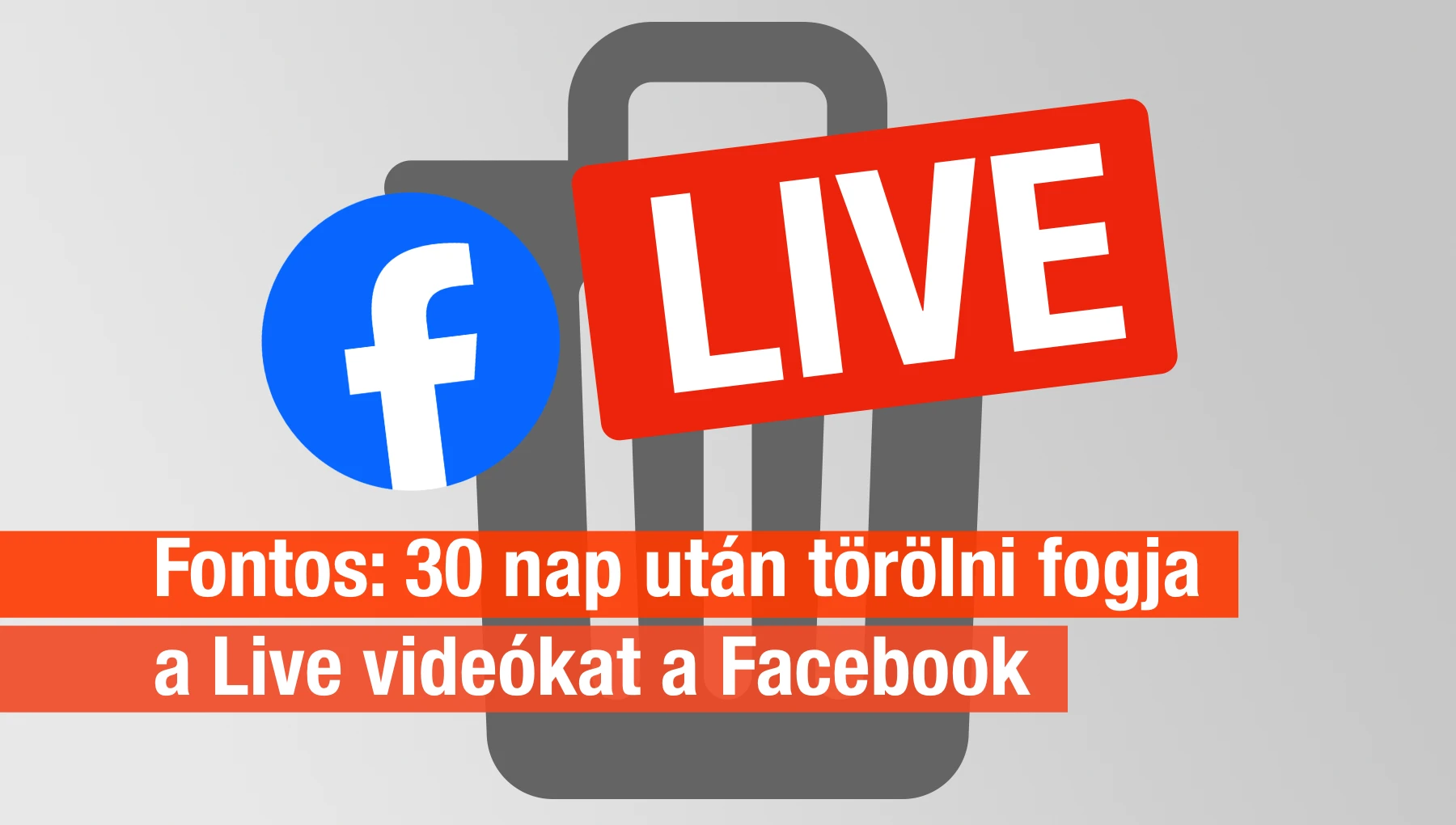 Fontos: a Facebook 30 nap után törölni fogja a Live videóidat